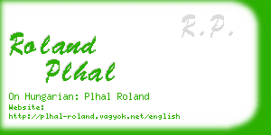 roland plhal business card